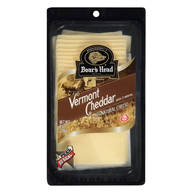 Natural Aged Vermont White Cheddar Cheese (Pre-Sliced)