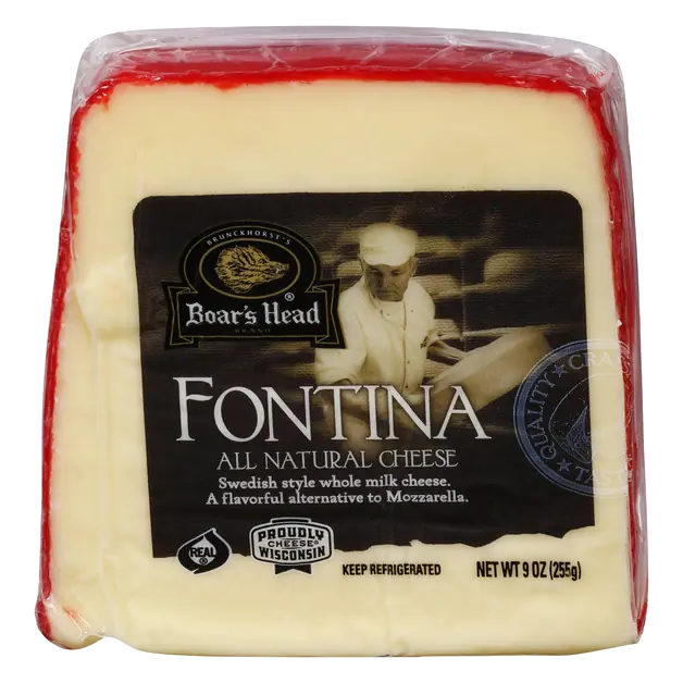 Natural Swedish Style Fontina Cheese Wedge