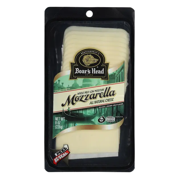 Natural Whole Milk Mozzarella Cheese (Pre-Sliced)
