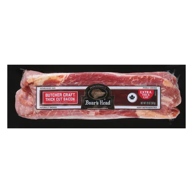 Naturally Smoked Butcher Craft Extra Thick Cut Bacon Sliced
