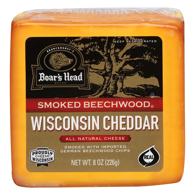 Smoked Beechwood Wisconsin Cheddar Cheese Block