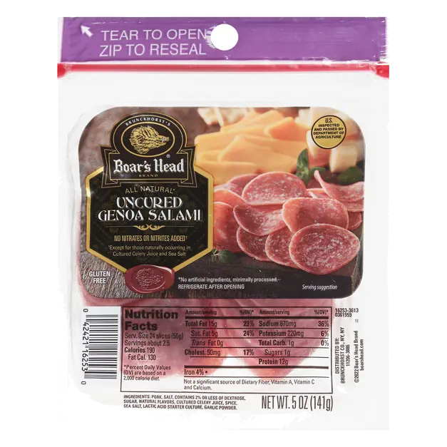 Uncured Genoa Salami Mini Slices