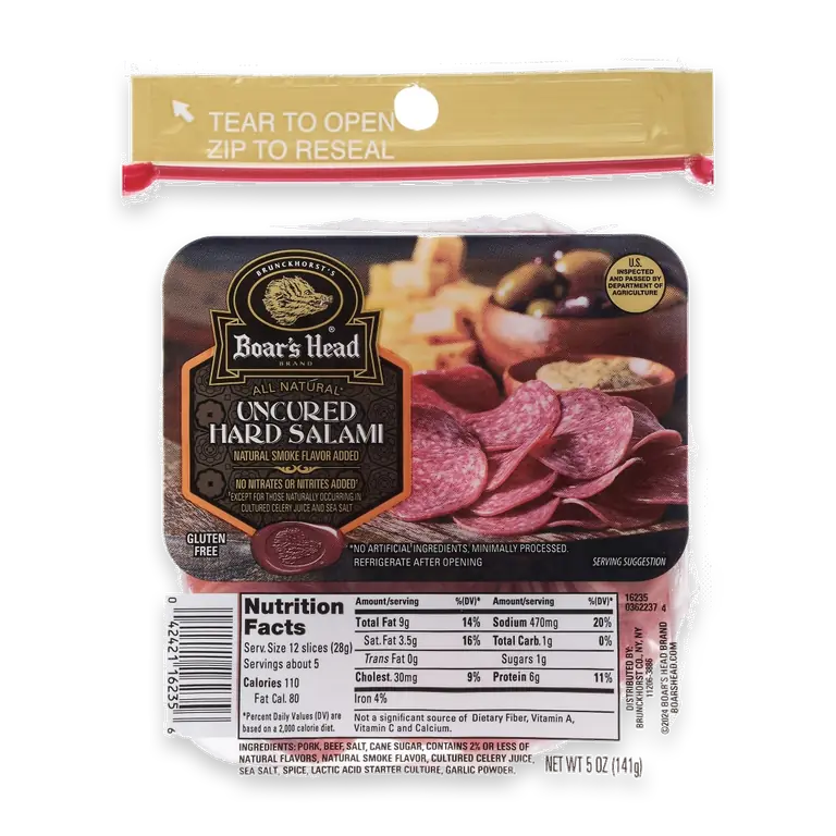 Uncured Pouch Hard Salami