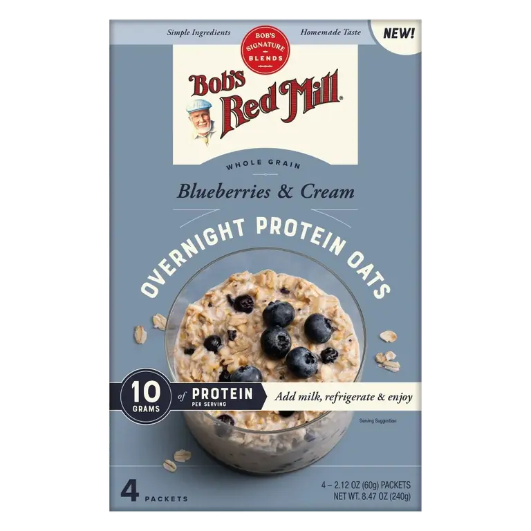 Bob's Red Mill Blueberries & Cream Overnight Protein Oats, 8.47oz