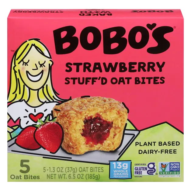 Gluten & Dairy Free Plant-Based Strawberry Stuff'd Oat Bites - 5 ct
