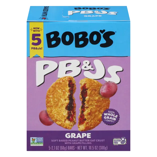 Gluten Free PB&Js Grape Soft Baked Oat Bars - 5 ct