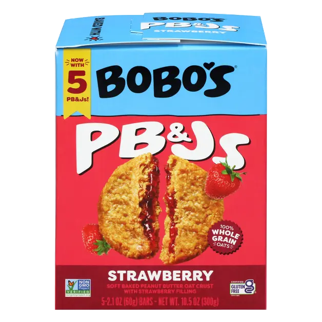 Gluten Free PB&Js Strawberry Soft Baked Oat Bars - 5 ct