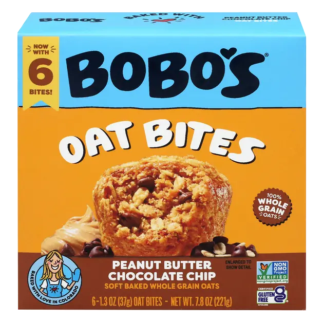 Gluten Free Peanut Butter Chocolate Chips Oat Bites - 6 ct