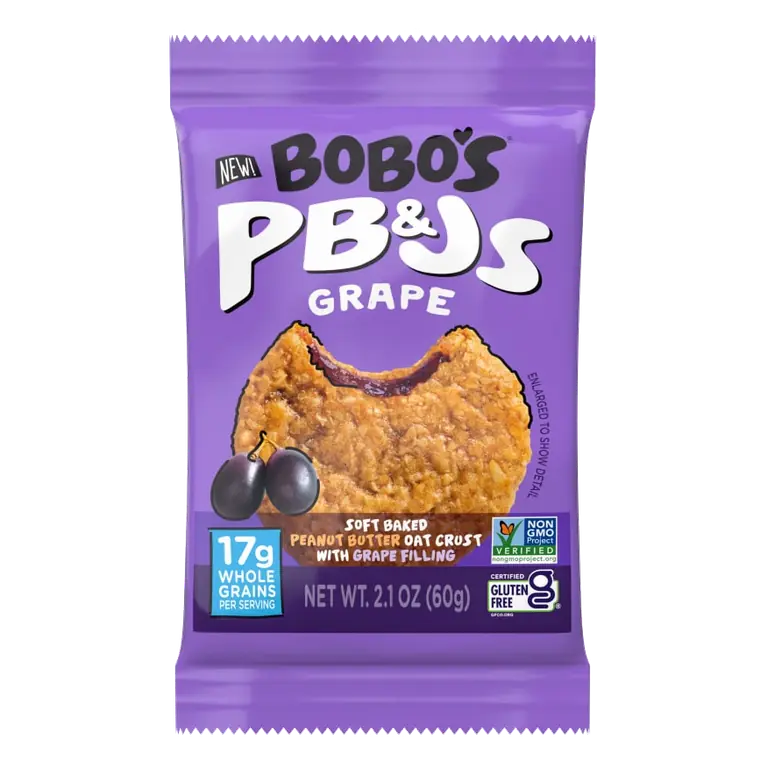 Pb&Js Grape Soft Baked Peanut Butter Oat Crust with Grape Filling Bar