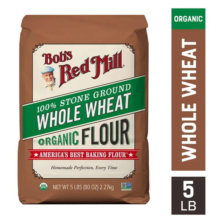 100% Stone Ground Whole Wheat Organic Flour