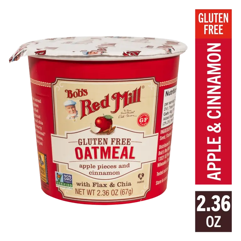 Apple Pieces and Cinnamon Gluten Free Oatmeal