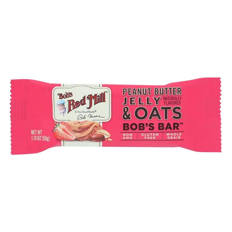 Peanut Butter Jelly & Oats Bob's Bars