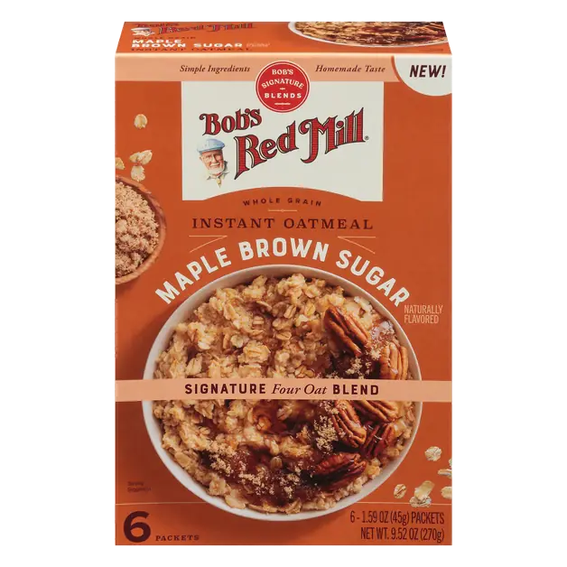 Whole Grain Maple Brown Sugar Instant Oatmeal - 6 ct