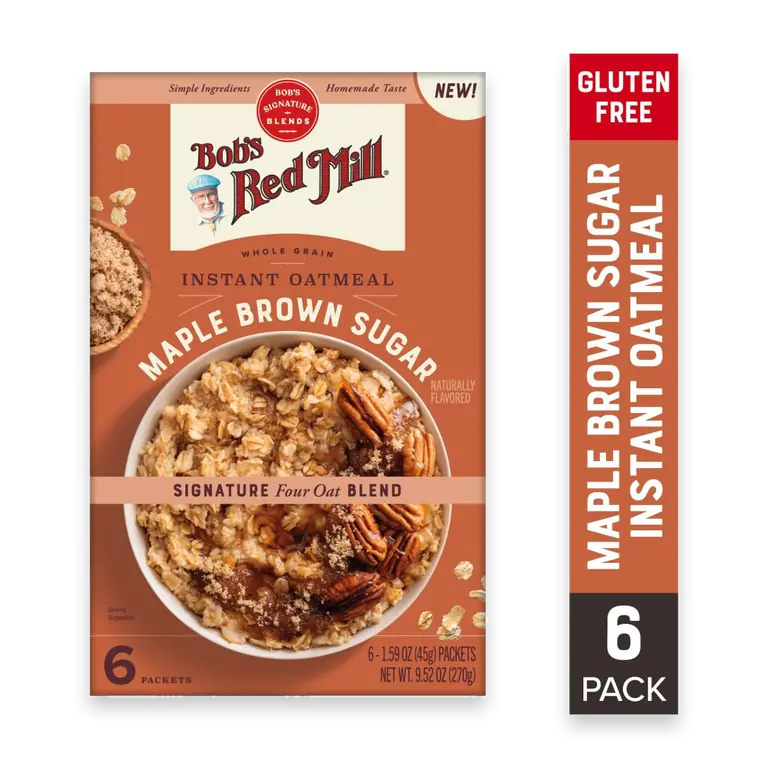 Whole Grain Maple Brown Sugar Instant Oatmeal Packets