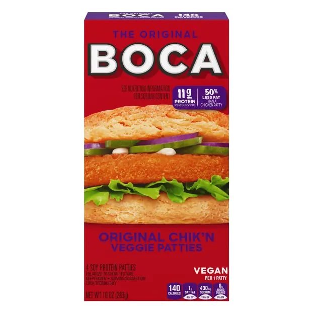 Original Vegan Chik'n Veggie Patties - 4 ct Frozen