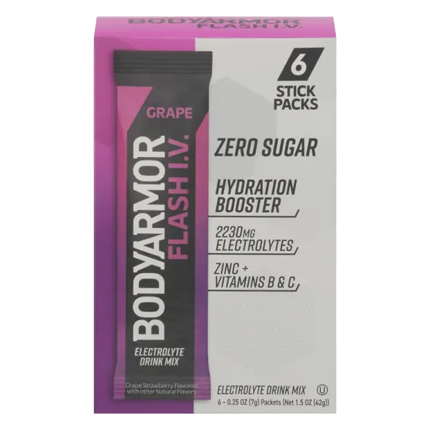 Flash I.V. Grape Electrolyte Drink Mix Sticks - 6 ct