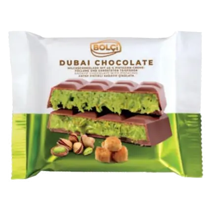 Bolci Dubai Chocolate With Pistachio Kadayif Filled Milk Chocolate 100g