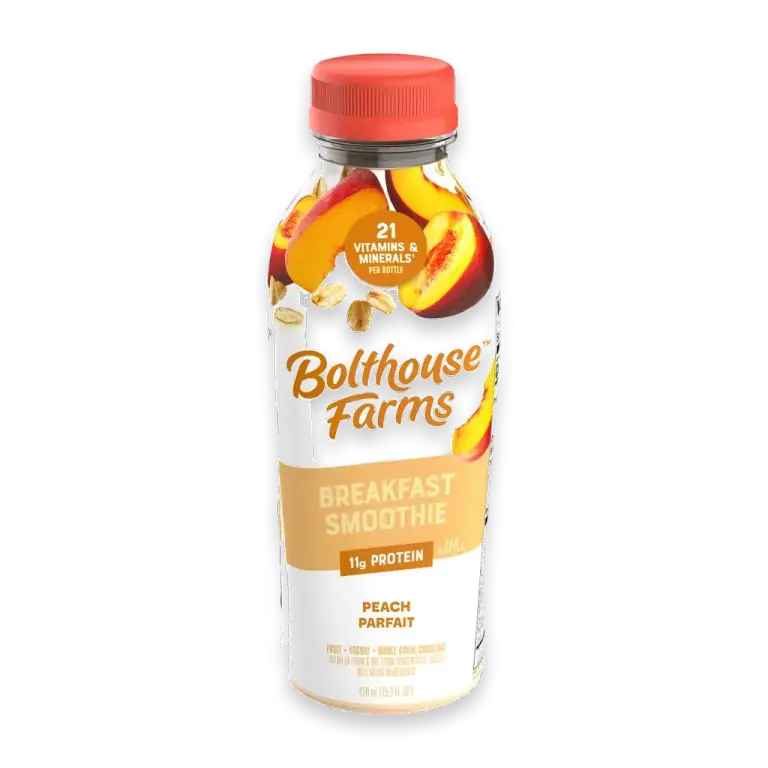 Peach Parfait Breakfast Smoothie