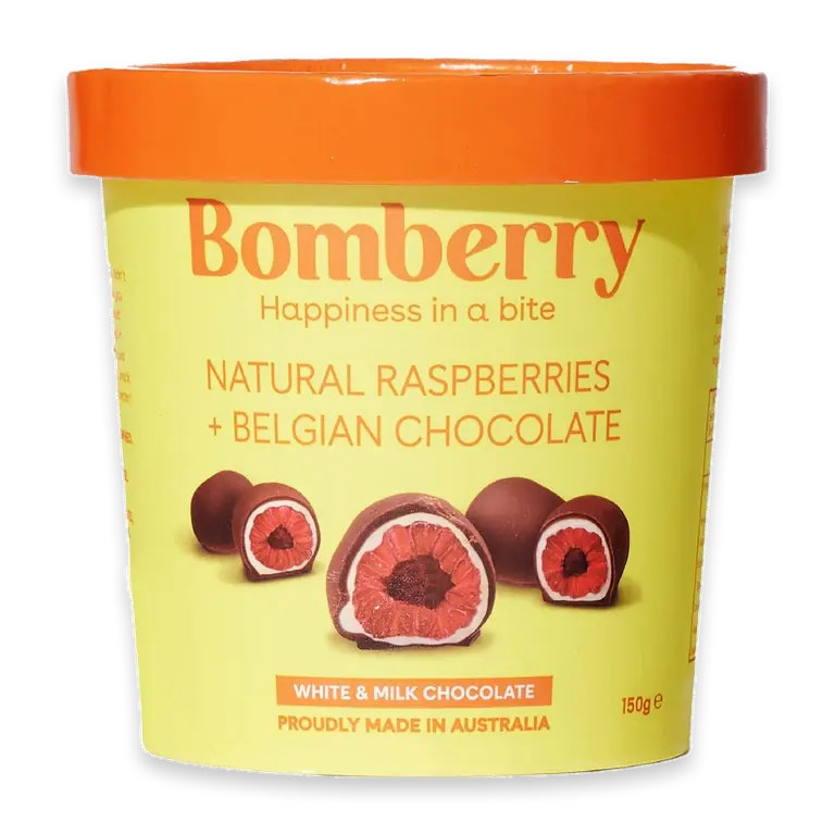 Milk & White Chocolate Raspberries