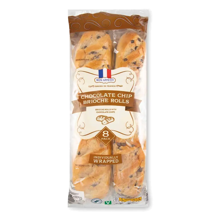 Chocolate Chip Brioche Rolls 8 Pack