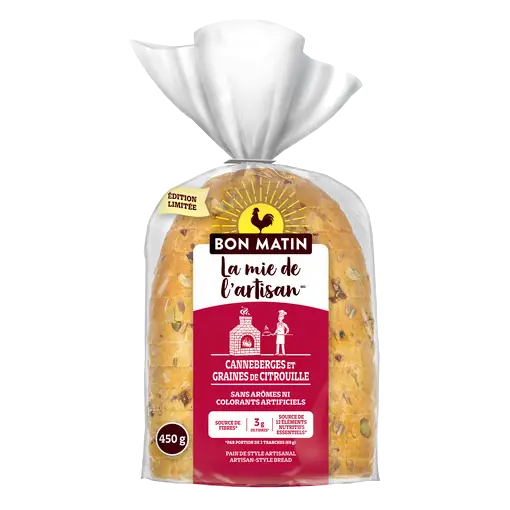 La Mie de l'Artisan Artisan-Style Bread Cranberry & Pumpkin Seeds 450 g