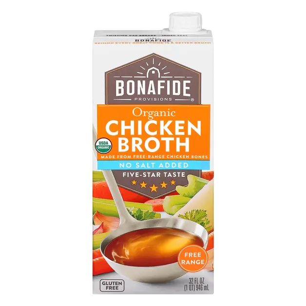 Provisions Organic Gluten Free No Salt Added Chicken Broth