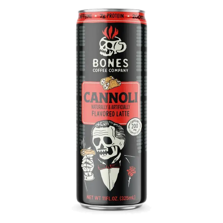 Bones Coffee Company Cannoli Flavored Latte, 11 fl oz