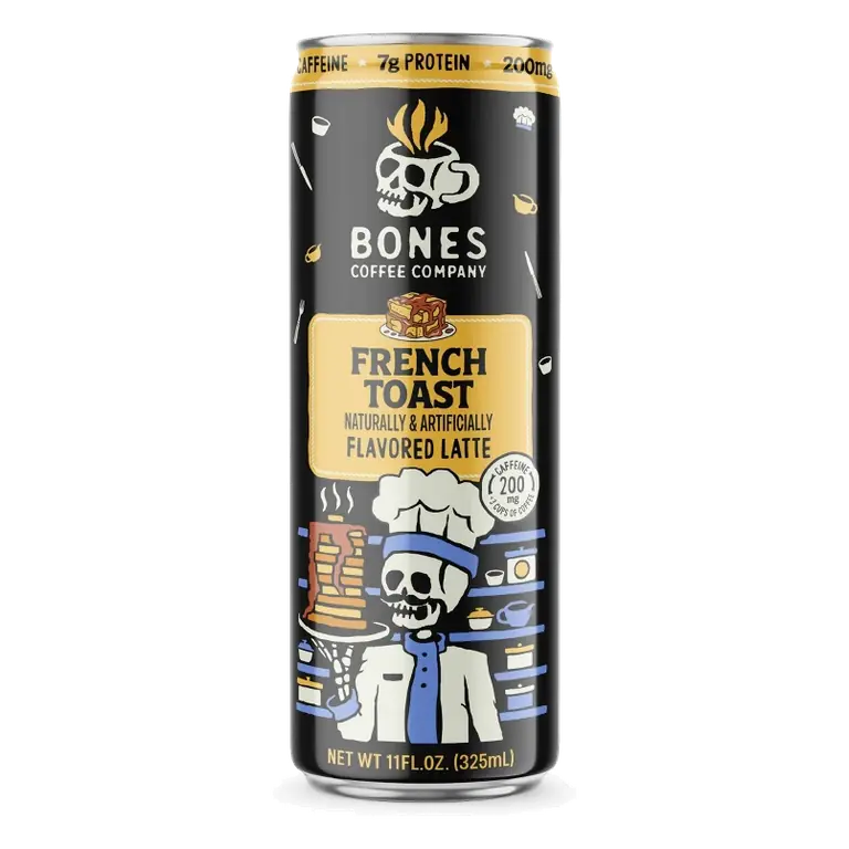 Bones Coffee Company French Toast Flavored Latte, 11 fl oz