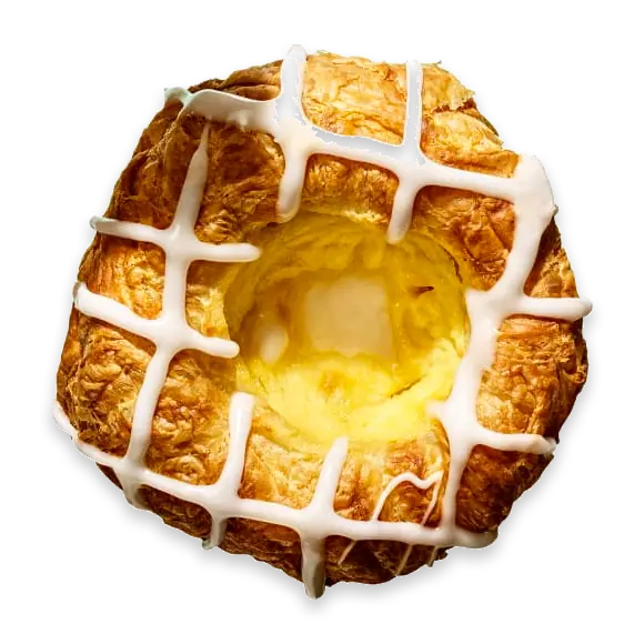 Wienerbröd med Vaniljkräm Glasyr