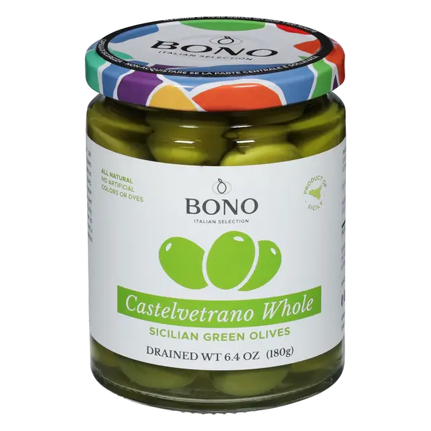 Imported Italian Castelvetrano Whole Sicilian Green Olives