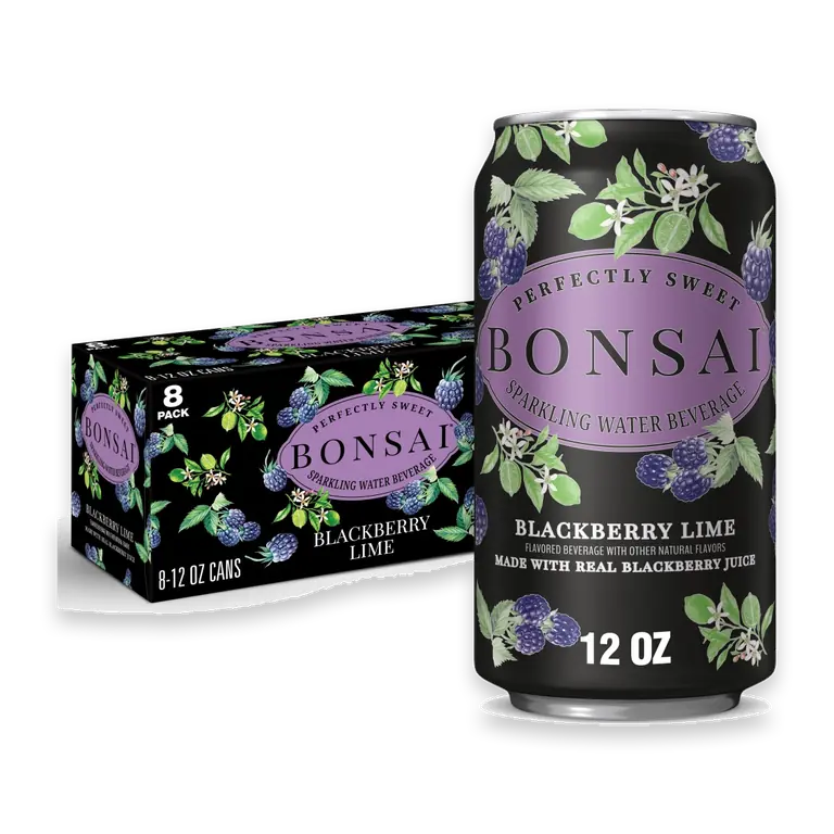 Blackberry Lime Sweetened Sparkling Water Cans