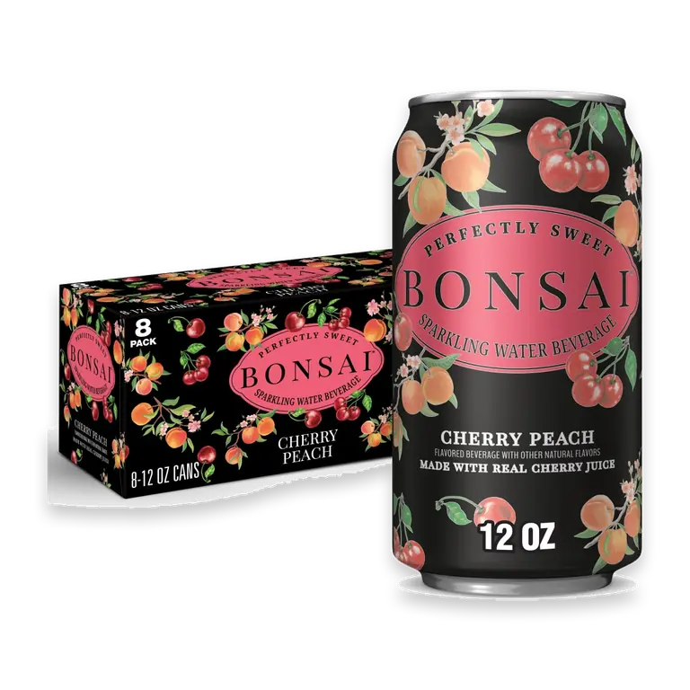 Cherry Peach Sweetened Sparkling Water Cans