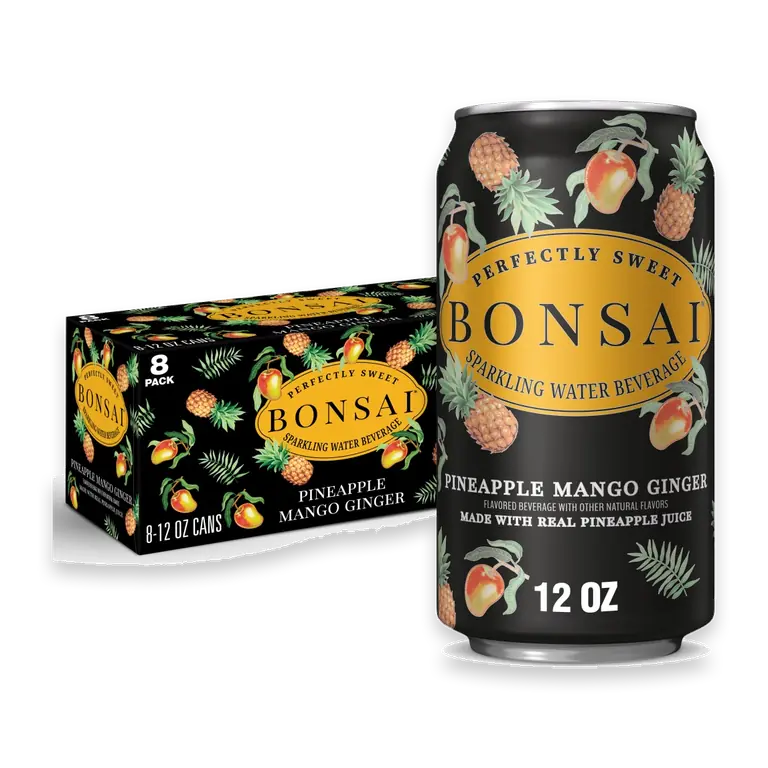 Mango Pineapple Ginger Sweetened Sparkling Water Cans