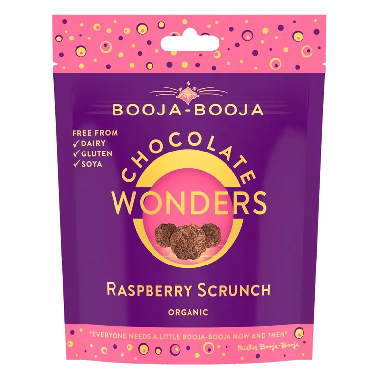 Organic Raspberry Scrunch Chocolate Wonders 65g
