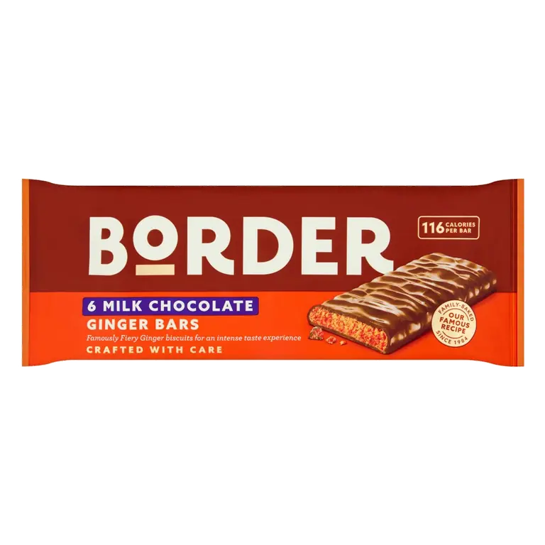 Border Milk Chocolate Ginger 6 Bars