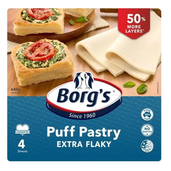 Frozen Extra Flaky Puff Pastry 4 Sheets