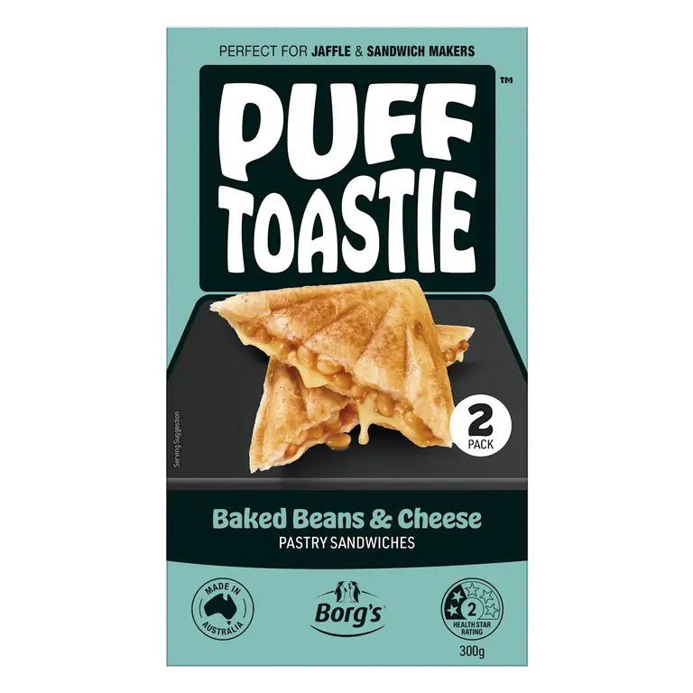 Puff Toastie Baked Beans & Cheese