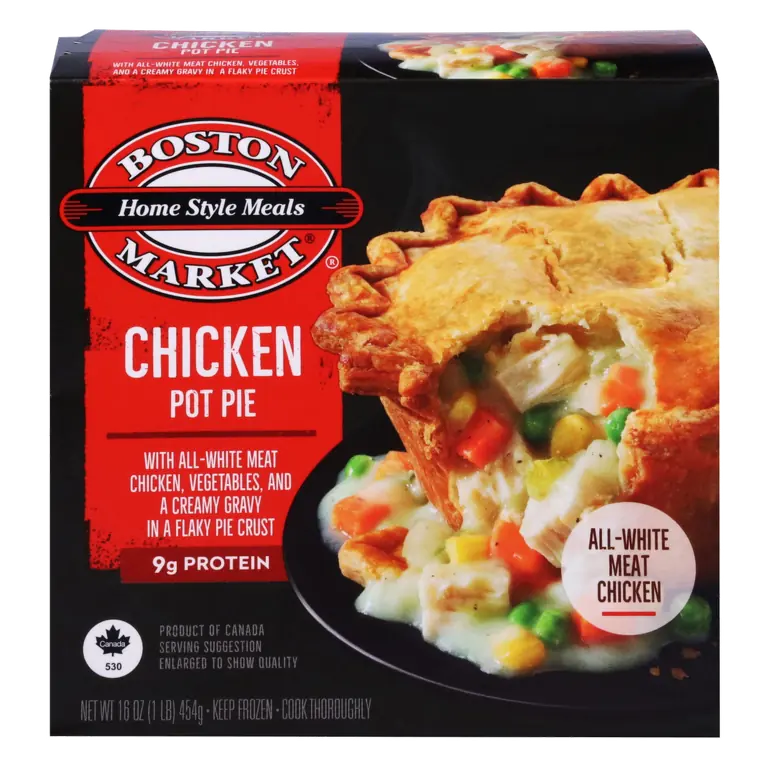 Chicken Pot Pie with All-White Meat Chicken, Vegetables, and a Creamy Gravy in a Flaky Pie Crust Home Style Meals