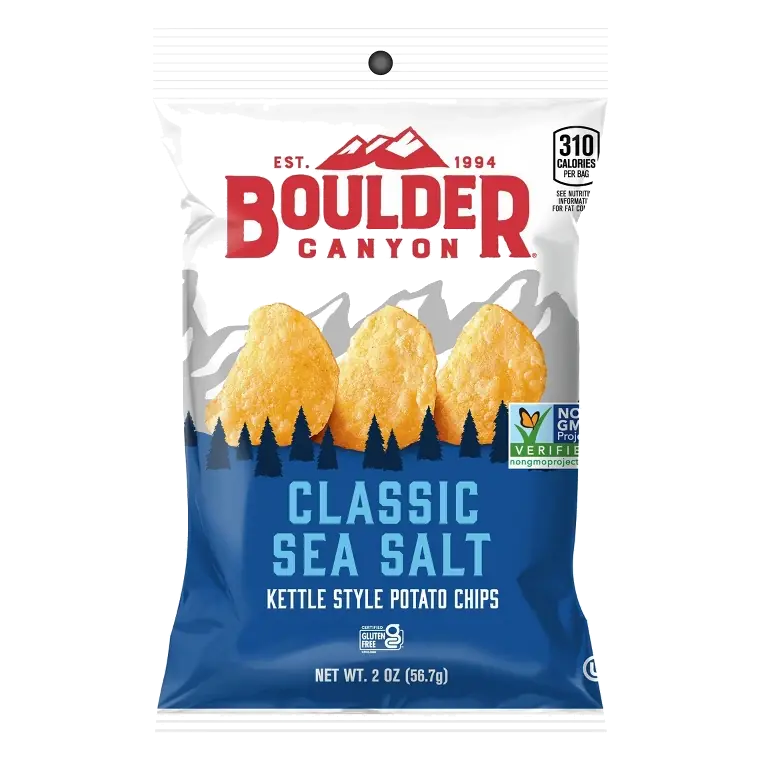 Boulder Canyon Avocado Oil Kettle Style Classic Sea Salt Potato Chips, 2oz