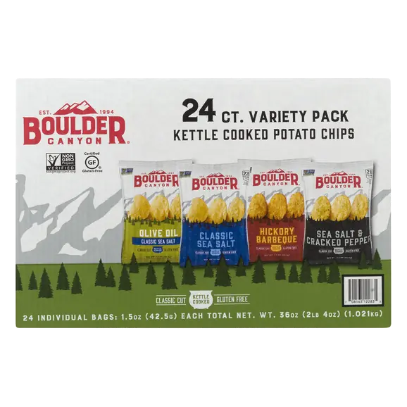 Boulder Canyon Potato Chips Variety Pack 24-1.5 oz