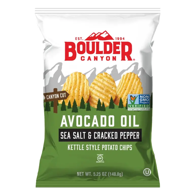 Sea Salt & Cracked Pepper Avocado Oil Kettle Style Potato Chips