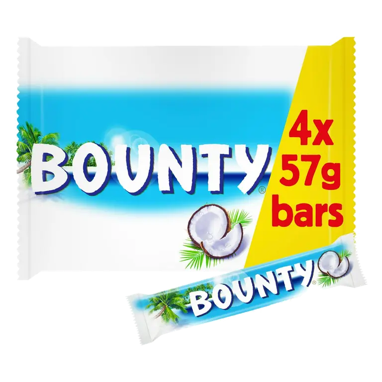 Coconut & Milk Chocolate Snack Bars Multipack 4x57g