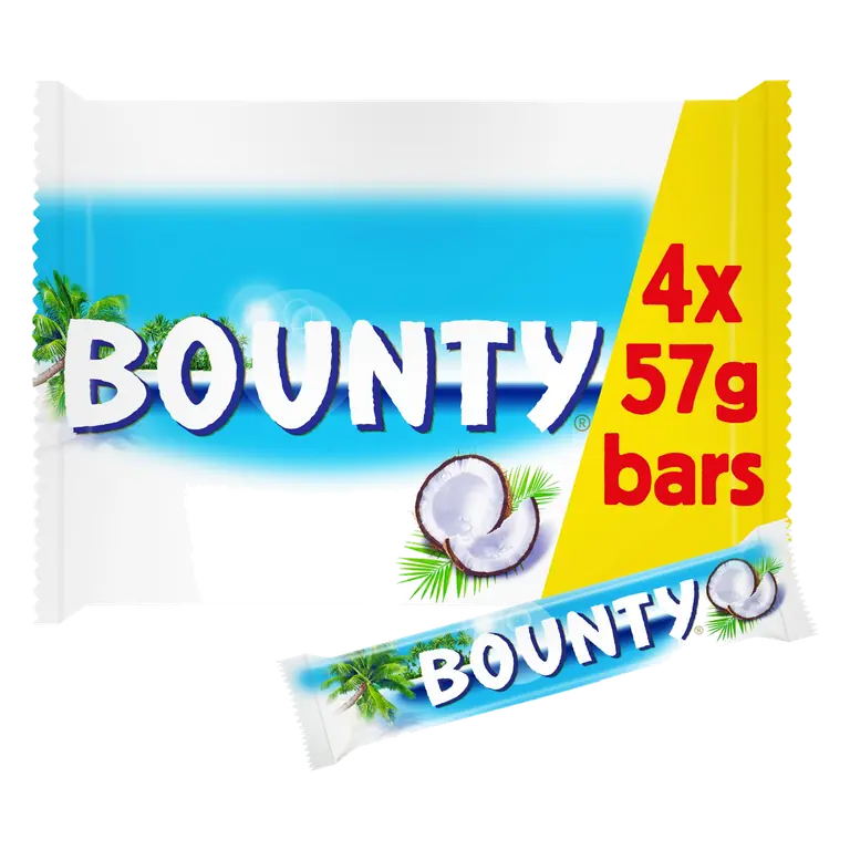 Bounty Coconut Multipack Chocolate Bar 4 x 57g