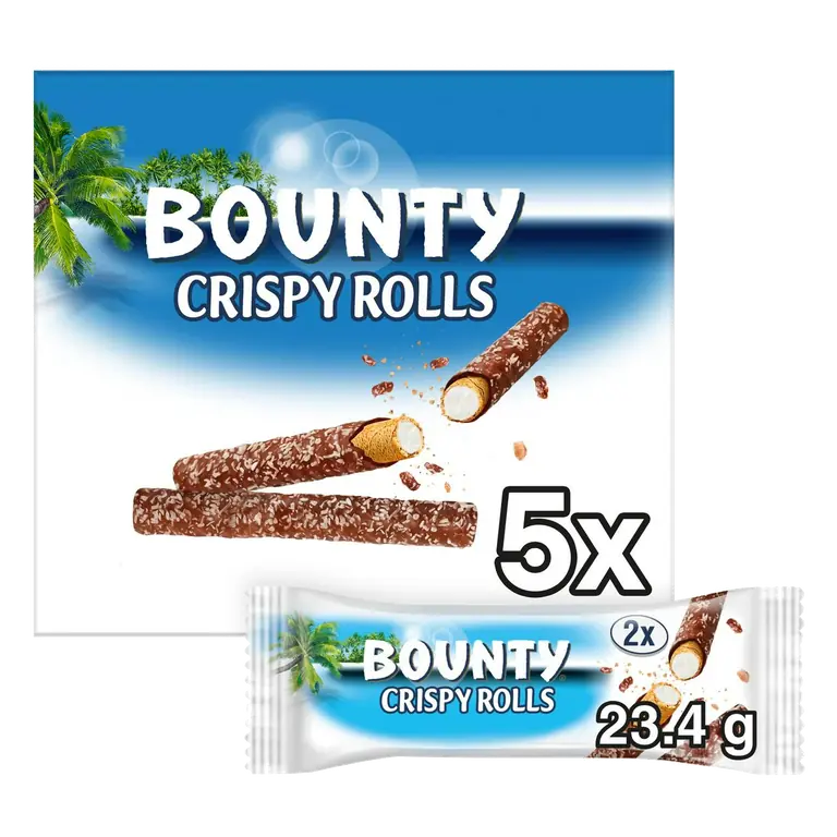 Milk Chocolate & Coconut Crispy Rolls Snack Bars Multipack 5 x 23.4g