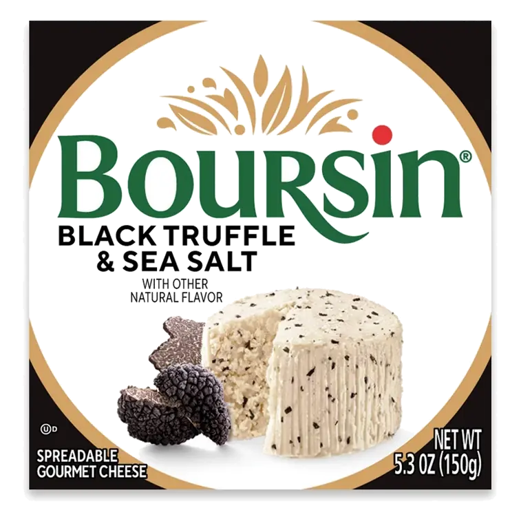 Boursin Black Truffle and Sea Salt Cheese Spread, 5.3oz: Gluten-Free