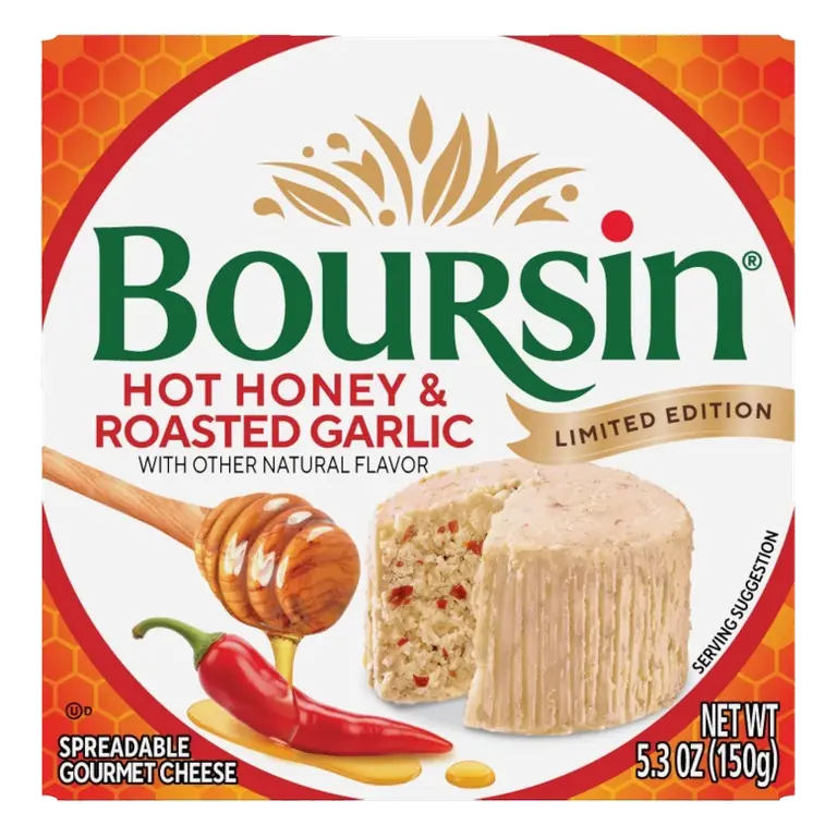 Boursin Hot Honey & Roasted Garlic Cheese Spread, 5.3oz