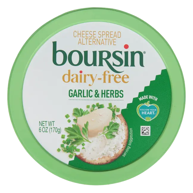 Dairy Free Plant-Based Garlic & Herbs Cheese Spread Alternative