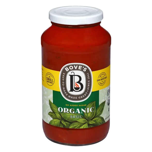 Organic No Added Sugar Basil Pasta Sauce