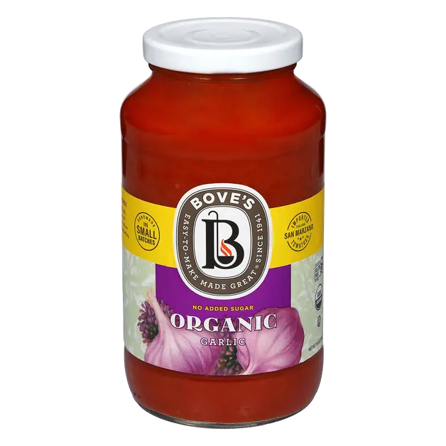 Organic No Added Sugar Garlic Pasta Sauce