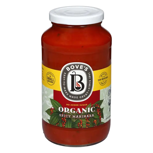 Organic No Added Sugar Spicy Marinara Pasta Sauce